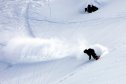 Svájc, Davos, mély hó, szűzhó, snowboard, ugratás, lesiklás