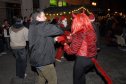 tánc, salsa, Győr, Baross utca, télapó, mikulás, krampusz-lány